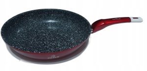Patelnia Zilner PATELNIA 26CM MARMUROWO-CERAMICZNA ZILNER STONETEC BURGUND ZL-9256 1