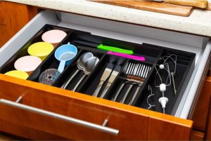 KingHoff WKŁAD ORGANIZER DO SZUFLADY NA SZTUĆCE ROZSUWANY 52/31X31CM KINGHOFF KH-1745 2