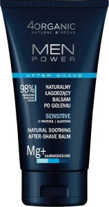 4organic 4organic Men Power naturalny łagodzący balsam po goleniu Sensitive 150ml 1