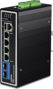 Switch TRENDnet TRENDnet Switch 6-port Industrial Gbit L2 Managed PoE++ DIN 1