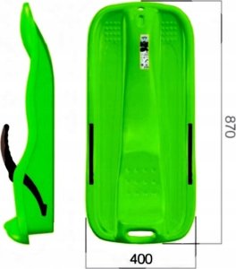 Prosperplast Sanki Bobslej z hamulcami + Ślizg Jabłuszko 8