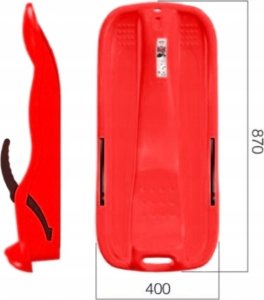 Prosperplast Sanki Bobslej z hamulcami + Ślizg Jabłuszko 4
