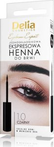 Delia Eyebrow Expert jednoskładnikowa ekspresowa henna do brwi 1.0 Czarny 6ml 1