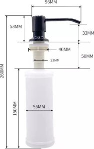 Dozownik do mydła Delvant DELVANT DOZOWNIK PŁYNU MYDŁA ZLEWOZMYWAK CZARNY 2