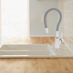 Bateria kuchenna Delvant DELVANT FLEX BATERIA KUCHENNA Z ELASTYCZNĄ WYLEWKĄ SZARA 2