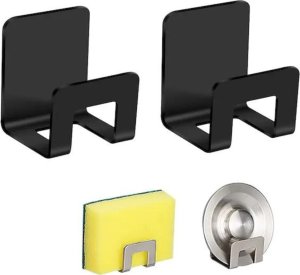 Delvant DELVANT SQUARE UCHWYT NA GĄBKĘ DO KUCHNI CZARNY 5