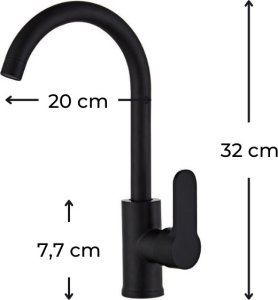 Bateria kuchenna Delvant DELVANT SENTO BATERIA STOJĄCA KUCHENNA STAL ZAOKRĄGLONA CZARNA 2