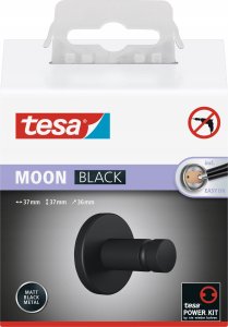 Tesa MOON BLACK Wewnętrzna Haczyk na ręczniki Czarny 2