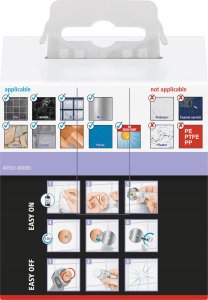 Tesa MOON BLACK Wewnętrzna Haczyk na ręczniki Czarny 4