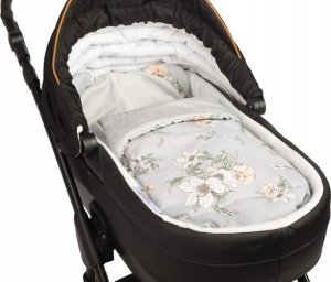 Sensillo KOMPLET DO WÓZKA VELVET LILIA SZARY 4