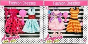 Hipo Ubranka dla lalek (2 sukienki + akcesoria) mix cena za 1szt 3