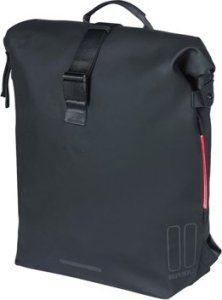 Basil Plecak/Sakwa rowerowa BASIL SOHO BACKPACK NORDLICHT17L, mocowanie na haki Hook-On System, wodoodporny poliester, oświetlenie, night black (NEW 2024) 2