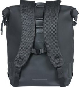 Basil Plecak/Sakwa rowerowa BASIL SOHO BACKPACK NORDLICHT17L, mocowanie na haki Hook-On System, wodoodporny poliester, oświetlenie, night black (NEW 2024) 7