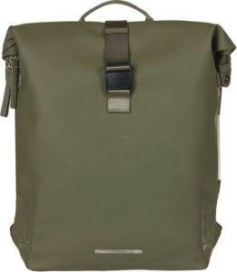 Basil Plecak/Sakwa rowerowa BASIL SOHO BACKPACK NORDLICHT17L, mocowanie na haki Hook-On System, wodoodporny poliester, oświetlenie, moss green (NEW 2024) 2
