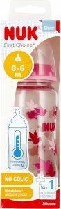 NUK NUK BUTELKA SZKL 240ML 0-6M ROZ FC  10745121 1/6 1