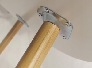 kontrast Stolik kawowy styl skandynawski okrągły 60x50 cm biały 4