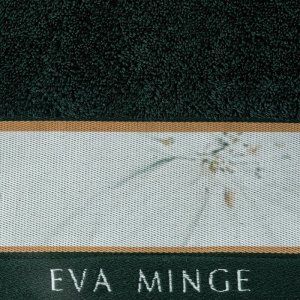 Eurofirany Ręcznik bawełniany z drukowaną bordiurą EVA Minge 50X90 ciemny zielony 2