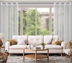 Eurofirany Firana na przeotkach o strukturze siatki eko ATENA 140X260 biała 7