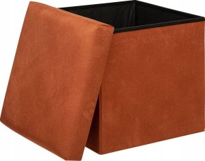 Atmosphera Pufa ze schowkiem LILOU, aksamit, skladana, 38 x 38 x 38 cm 2