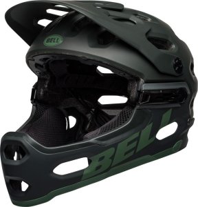 Bell Kask full face BELL SUPER 3R Rozmiar kasku: S(52-56cm), Wybierz kolor: Matte Dark Green Infrared 17