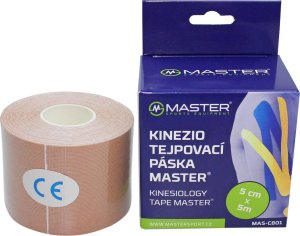Master Taśma Kinezjologiczna MASTER 5 cm x 5 m Brązowa 2