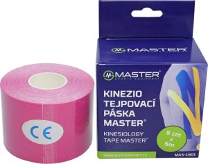 Master Taśma Kinezjologiczna MASTER 5 cm x 5 m Różowa 2