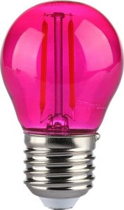 V-TAC Żarówka LED V-TAC 2W Filament E27 Kulka G45 Kolor VT-2132 Kolor Różowy 60lm 1