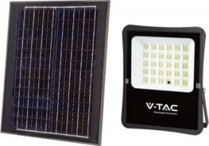 Naświetlacz V-TAC Projektor LED Solarny V-TAC 20W Pilot, AUTO, Timer IP65 VT-55300 6400K 2400lm 1