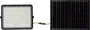 Naświetlacz V-TAC Projektor LED Solarny V-TAC 20W Pilot, AUTO, Timer, IP65 Czarny VT-180W 4000K 1800lm 1