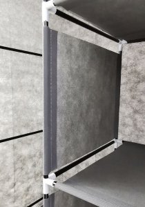 kontrast Solidna szafa tekstylna garderoba na ubrania 170cm szara 12