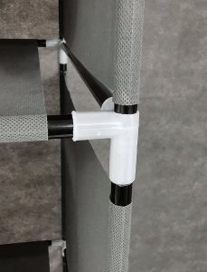 kontrast Solidna szafa tekstylna garderoba na ubrania 170cm szara 13