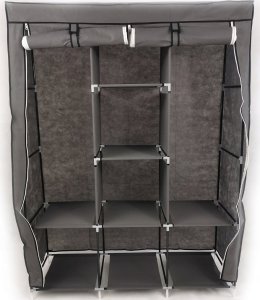 kontrast Solidna szafa tekstylna garderoba na ubrania 170cm szara 4