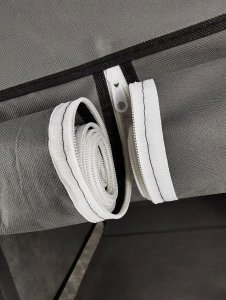 kontrast Solidna szafa tekstylna garderoba na ubrania 170cm szara 10