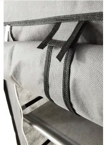 kontrast Solidna szafa tekstylna garderoba na obuwie ubrania 160cm szara 13