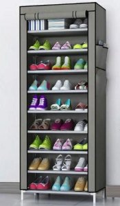 kontrast Solidna szafa tekstylna garderoba na obuwie ubrania 160cm szara 2