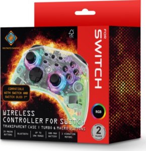 Kontroler Deltaco Belaidis permatomas DELTACO GAMING Nintendo Switch valdymo pultelis, RGB / 4222135 10