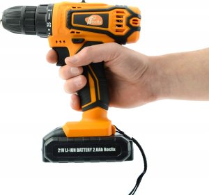 Wiertarko-wkrętarka Rosfix WIERTARKO WKRĘTARKA AKUMULATOROWA 21V 2AH POZIOMICA WIERTŁA METALU ROSFIX 10