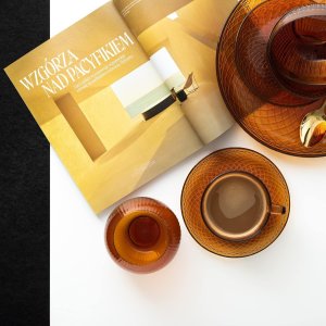 Trend For Home Szklana zastawa stołowa obiadowa 20-częściowa Amber 8