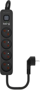 Listwa zasilająca Art Listwa zasilająca Kerg M02515 4 gniazd 5m czarny 2