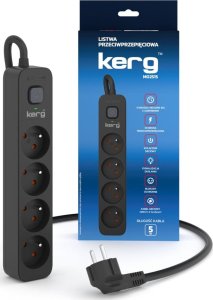 Listwa zasilająca Art Listwa zasilająca Kerg M02515 4 gniazd 5m czarny 3