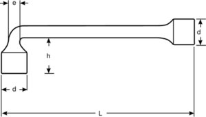 Bahco Klucz nasadowy dwustronny, wygięty 28 mm BAHCO 4