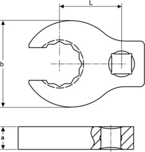 Bahco Klucz pazurowy oczkowy półotwarty 3/8" rozmiar 15/16" BAHCO 6