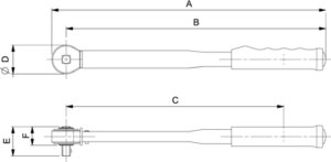 Bahco Klucz dynamometryczny 20-100 Nm, ze stałą grzechotką 3/8" 74PR-100 BAHCO 16