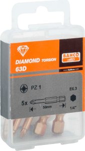 Bahco Bit diamentowy 1/4" PZ3x50 mm, 5 szt. BAHCO 3