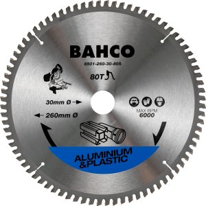 Bahco Piła tarczowa do aluminium i tworzyw 250 mm 80 zębów BAHCO 1