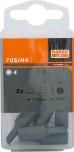 Bahco Bit imbusowy 12 mm - 30 mm 5/16 - zestaw 5 szt. BAHCO 6