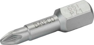 Bahco Końcówki obrotowe Pozidriv 1/4", 25 mm, 10 szt. BAHCO 1