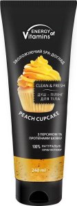 ENERGY OF VITAMINS Energy of Vitamins Peeling-żel myjący do ciała z pestkami brzoskwini Peach Cupcake 240ml 1