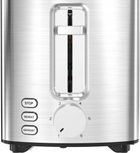 Toster TurboTronic Toster TurboTronic opiekacz do tostów grzanki kromek kanapek 2 tosty 850w 6 poziomów opiekania stalowa obudowa Srebrny 4