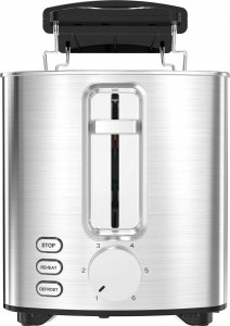 Toster TurboTronic Toster TurboTronic opiekacz do tostów grzanki kromek kanapek 2 tosty 850w 6 poziomów opiekania stalowa obudowa Srebrny 6